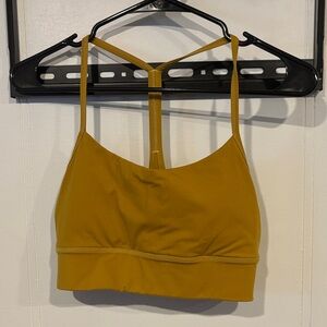 Mustard Yellow Strappy Sports Bra